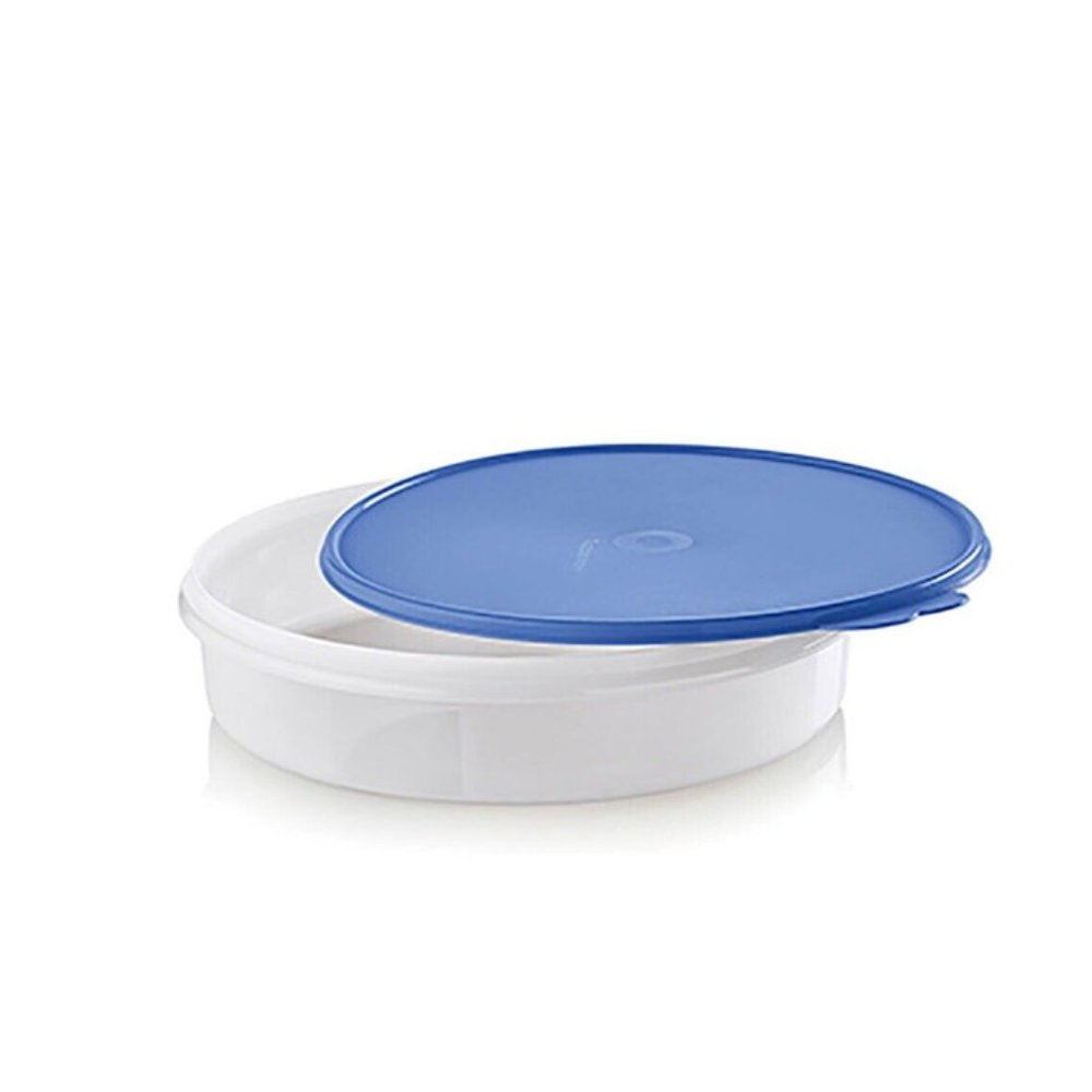 Tupperware Large Round Pie 12" Container Blue New